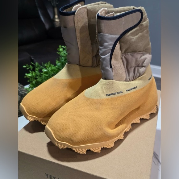 adidas Other - adidas Yeezy Knit Runner Boots Sulfur  Men ,Size 9